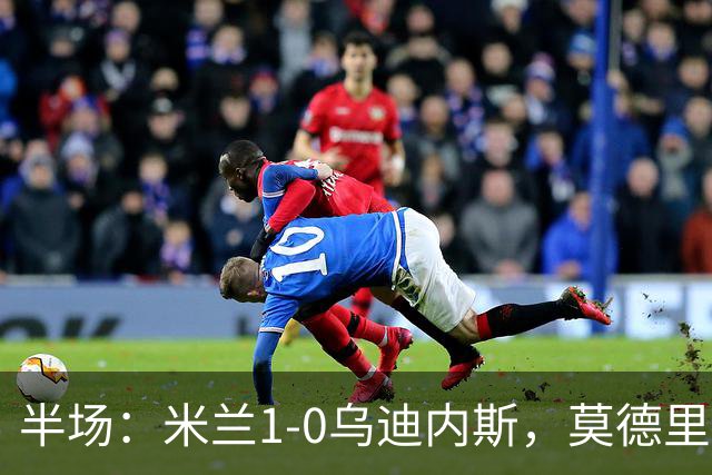 半场：米兰1-0乌迪内斯，莫德里奇助攻，普利希奇闪击